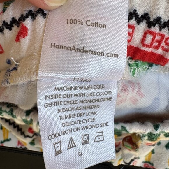 Hanna Andersson Adult Flannel Pajama Pants Elf Fair Isle Size XXL Unisex - Picture 4 of 4